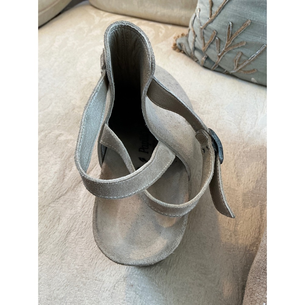 Birkenstock Papillio Clogs Womens 42 10.5 ,11 Beige Esra Wedge Suede, Metallic - Picture 9 of 10